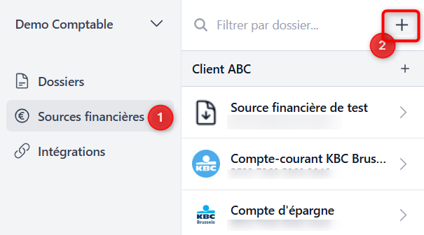 Comment ajouter une source financière avec import manuel de fichier?