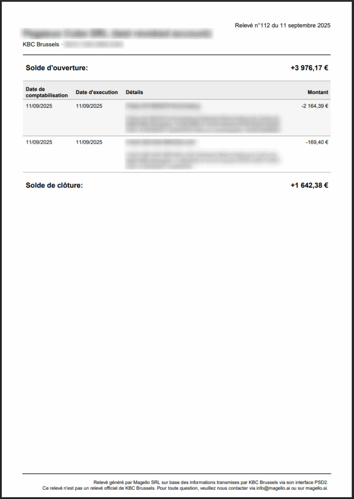 Exemple relevé PDF transactions
